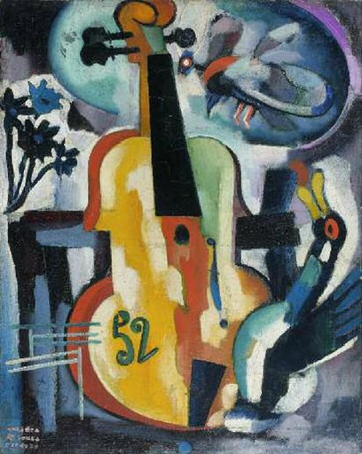 Composition with violin - Amadeo de Souza-Cardoso Tablo