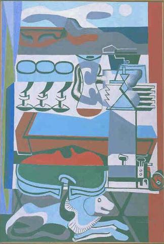 Composition. Table d'apéritif et chien (1938) - Le Corbusier Tablo