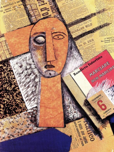 Composizione con figura femminile (1915) – Carlo Carrà Tablo