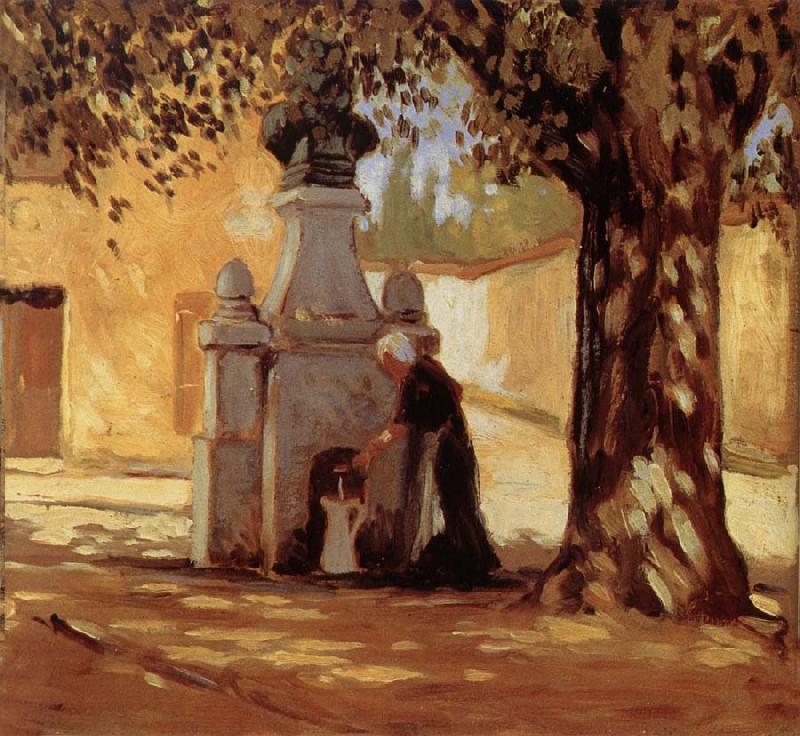Conduit (1920) - Grant Wood Tablo