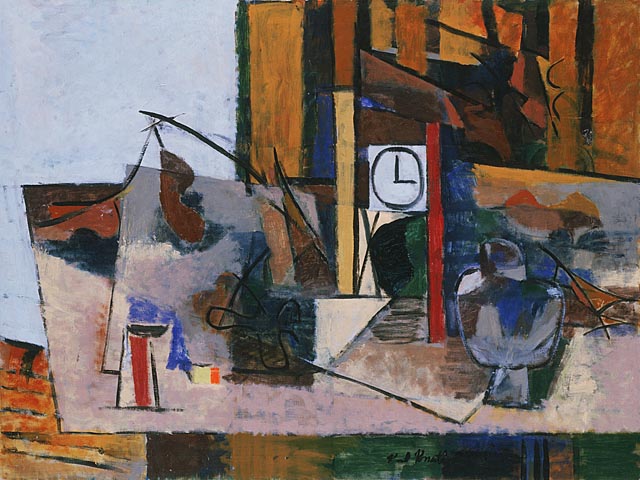 Connecticut Clock (1949) - Karl Knaths Tablo