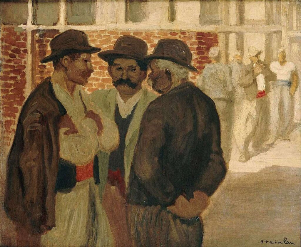 Construction workers - Théophile Steinlen Tablo