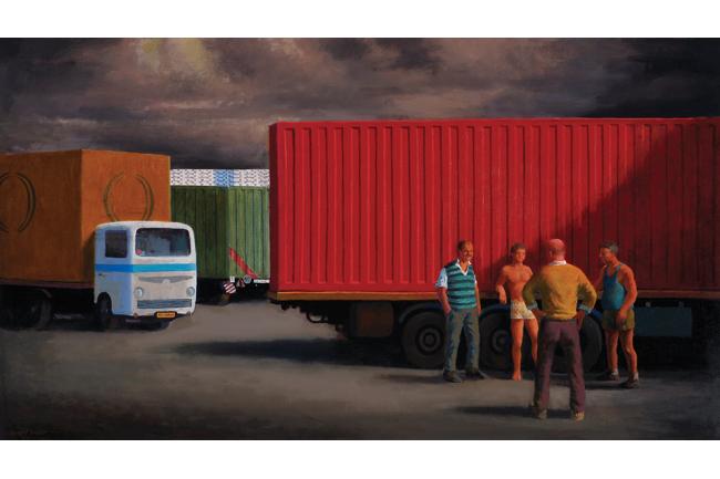 Conversation - Jeffrey Smart Tablo