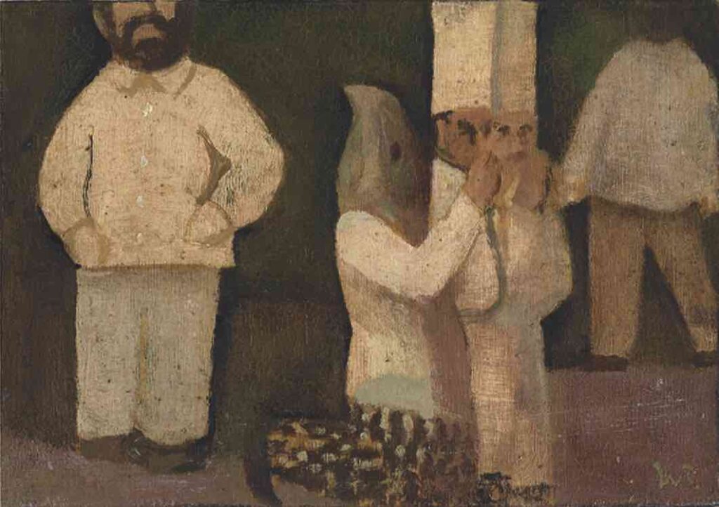 Cooks Praying (with unknown friend) - William Balthazar Rose Tablo