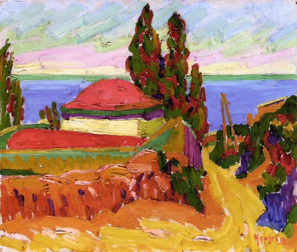 Corsican Landscape (1907) - Auguste Herbin Tablo