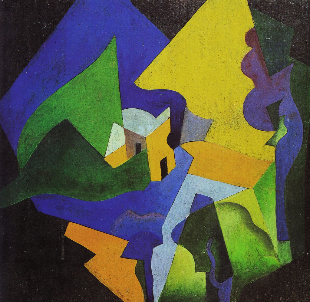 Costruzione spaziale paesaggio (1919) – Enrico Prampolini Tablo