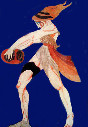 Costume Design for the play Famira Kifared (1916) - Aleksandra Ekster Tablo