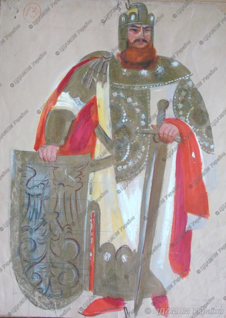 Costume Design. Heinrich the Birdcatcher with a Sword (1933) - Alexander Khvostenko-Khvostov Tablo