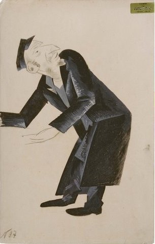 Costume design for The Dybbuk, Habimah Theater, Moscow (1922) - Nathan Altman Tablo