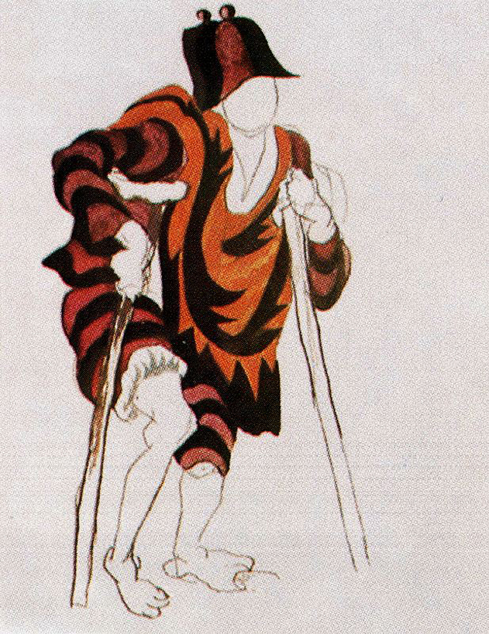 Costume design for ballet Tricorne (1917) - Pablo Picasso Tablo