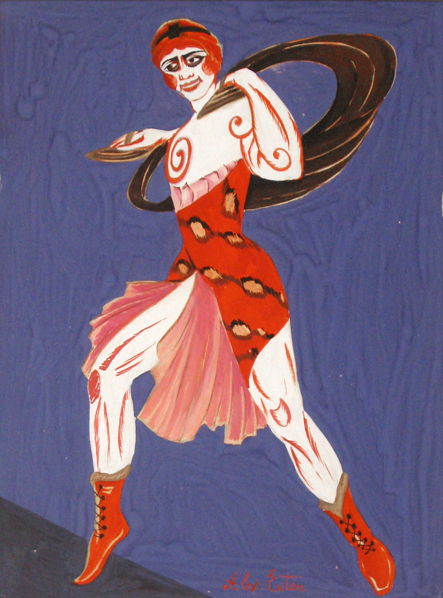 Costume design for theatre Moscow (1916) - Aleksandra Ekster Tablo