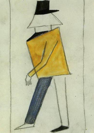 Costume for Victory over the Sun Coward (1913) - Kazimir Malevich Tablo