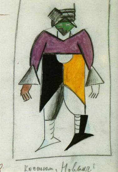 Costume for Victory over the Sun The New Man (1913) - Kazimir Malevich Tablo