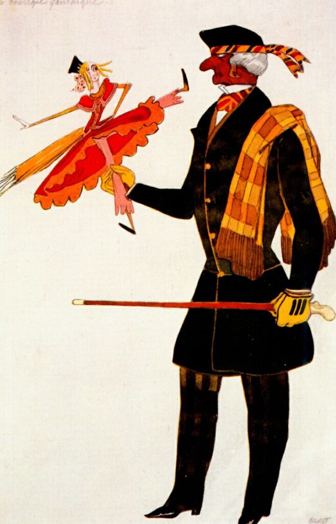Costume for the Englishman, from La Boutique Fantastique (1917) - Léon Bakst Tablo