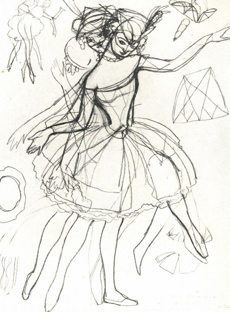 Costume sketches of Columbine for Anna Pavlova (1909) – Konstantin Somov Tablo