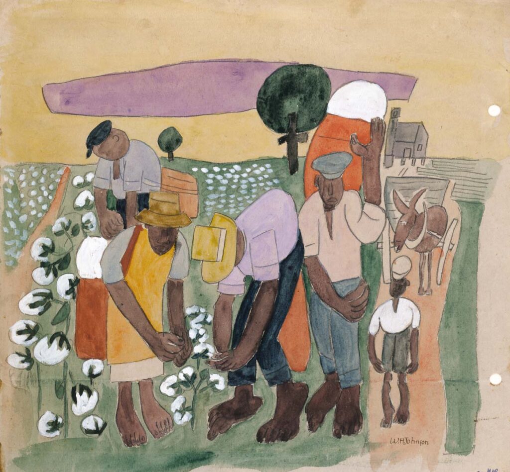 Cotton Pickers (1940) – William H. Johnson Tablo