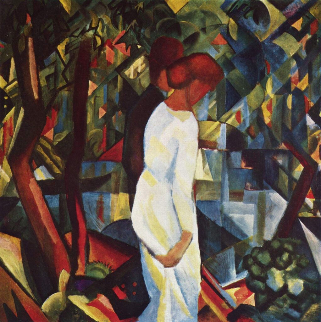 Couple in the woods (1912) - August Macke Tablo
