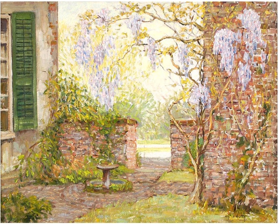 Court by the Studio - Alfred Heber Hutty Tablo
