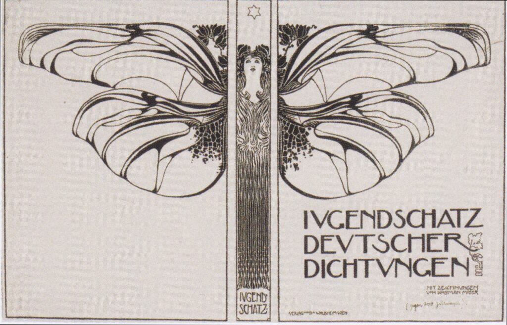 Cover Design for Ewart Felicie Jugendschatz German seals (1897) - Koloman Moser Tablo