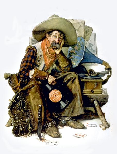 Cowboy (1927) - Norman Rockwell Tablo