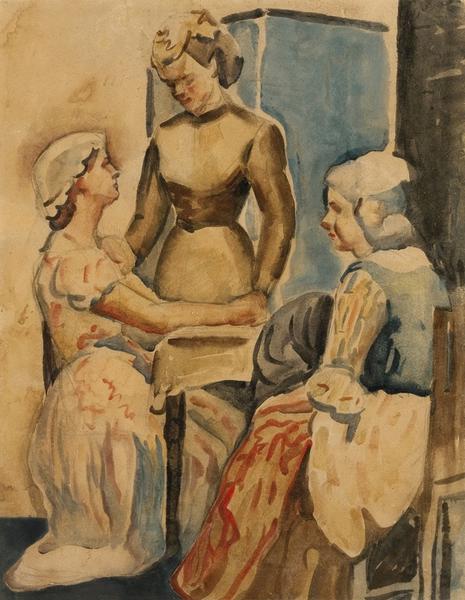 Crawford Card Party (1941) - Dorrit Black Tablo