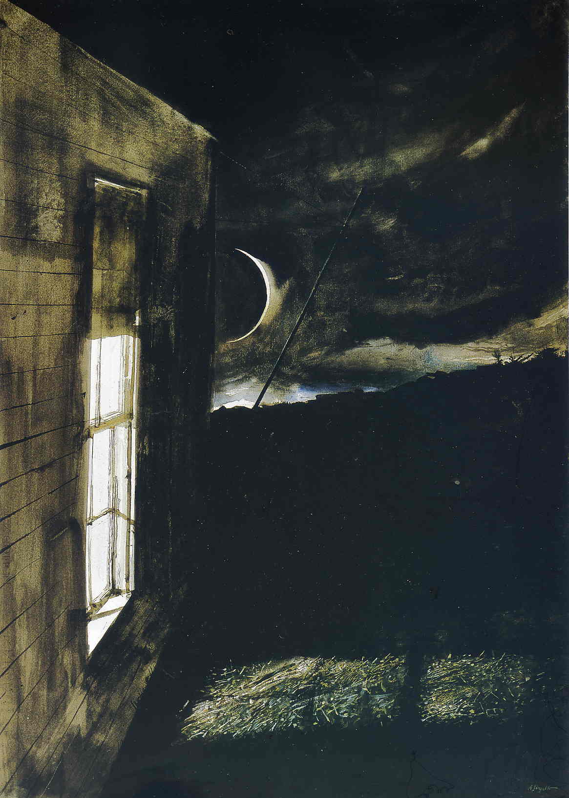 Crescent Moon - Andrew Wyeth Tablo