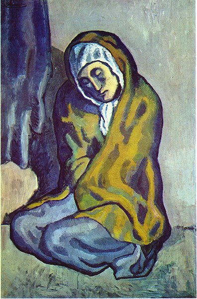 Crouching beggar (1902) - Pablo Picasso Tablo