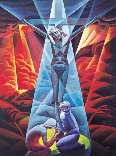 Crucifixion (1928) – Gerardo Dottori Tablo
