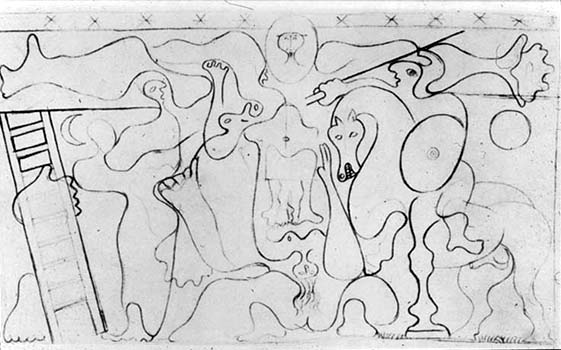 Crucifixion (study) (1930) - Pablo Picasso Tablo