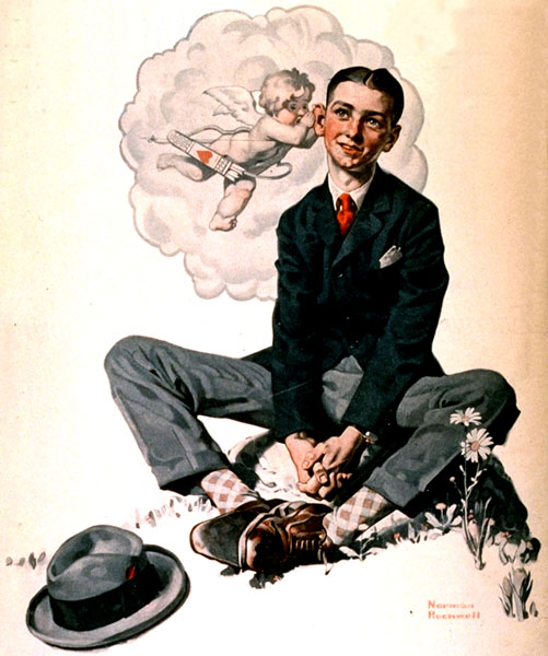 Cupid (1924) - Norman Rockwell Tablo