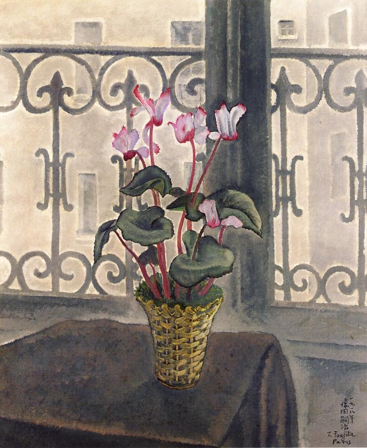 Cyclamens (1917) – Tsuguharu Foujita Tablo