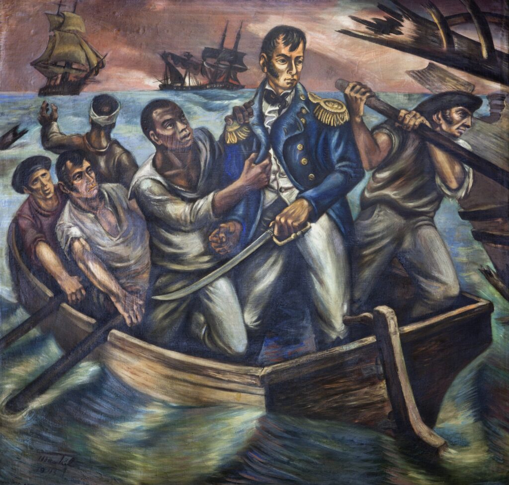 Cyrus Tiffany in the Battle of Lake Erie, September 13, 1813 (1943) - Martyl Langsdorf Tablo