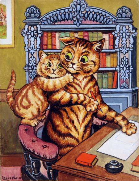 DADDY CAN YOU LET ME PASS ON YOUR LOVE TO MOTHER FROM ME – Louis Wain Tablo
