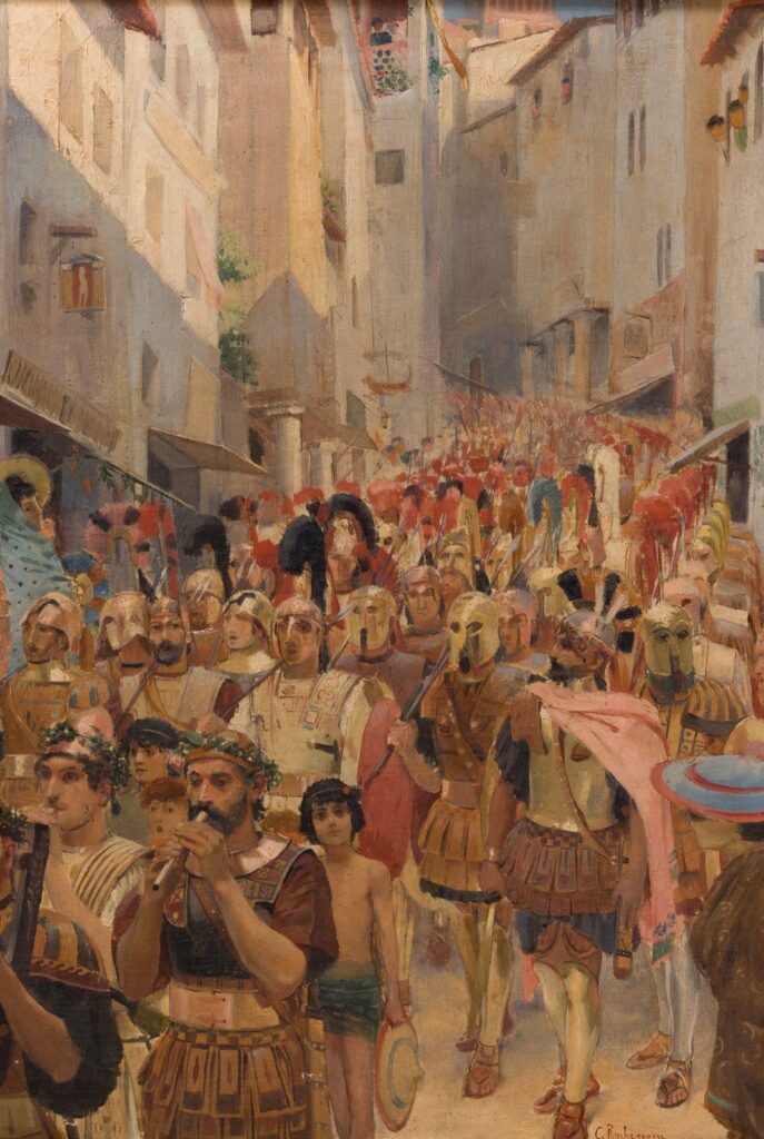 Défilé Des Centurions (pour Salammbô) - Georges Rochegrosse Tablo