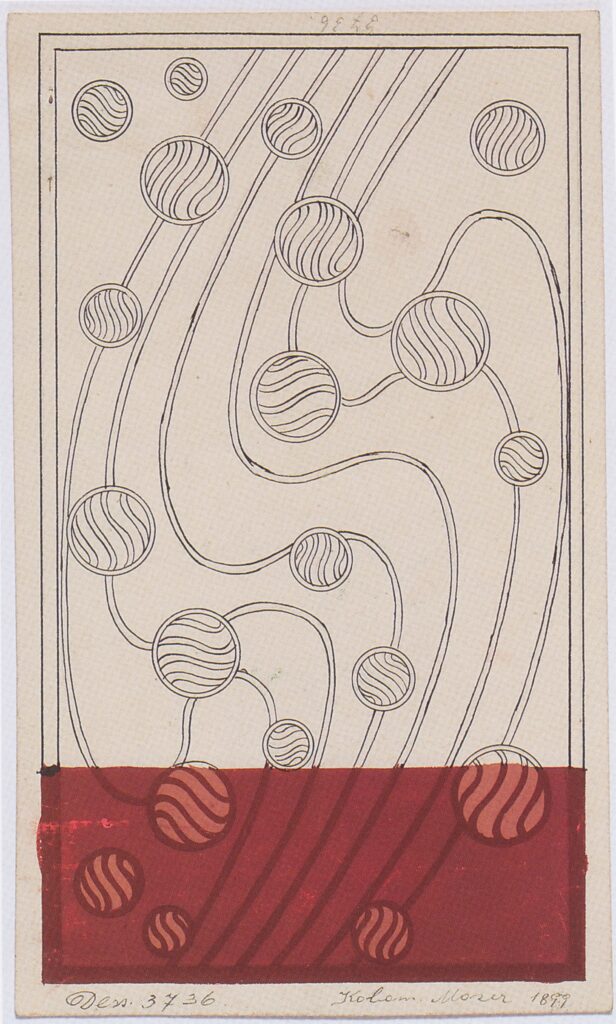 Daghestan rug design bubbles for Backhausen (1899) - Koloman Moser Tablo