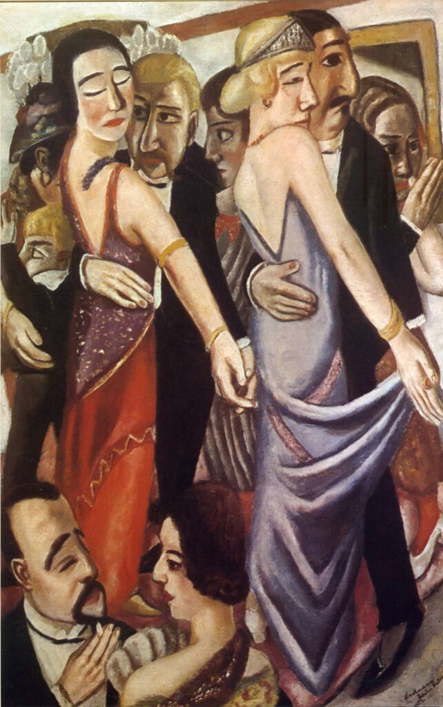 Dancing Bar in Baden Baden (1923) - Max Beckmann Tablo