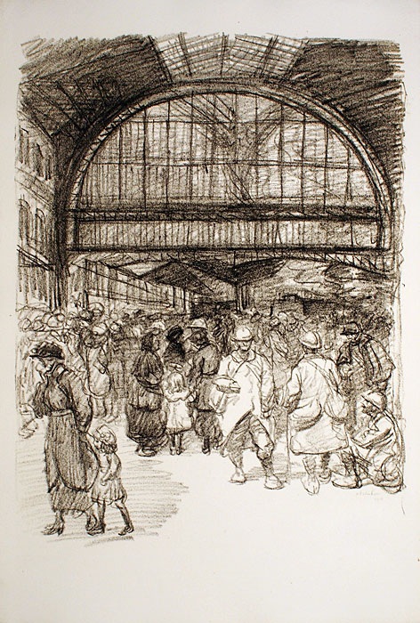 Dans le hall (1916) – Théophile Steinlen Tablo