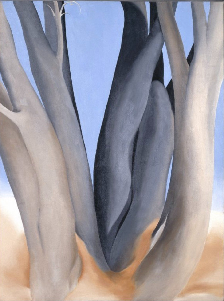 Dark Tree Trunks - Georgia O'Keeffe Tablo