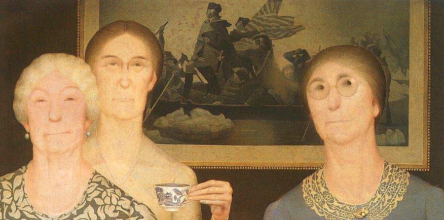 Daughters of Revolution (1932) - Grant Wood Tablo