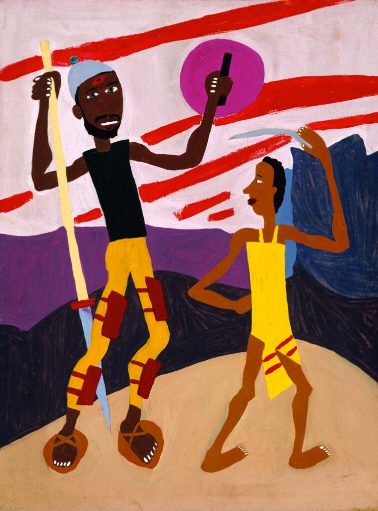 David and Goliath (1944) – William H. Johnson Tablo