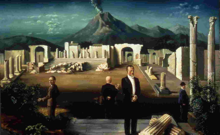 De laatse bezoekers van Pompeii (1931) – Carel Willink Tablo