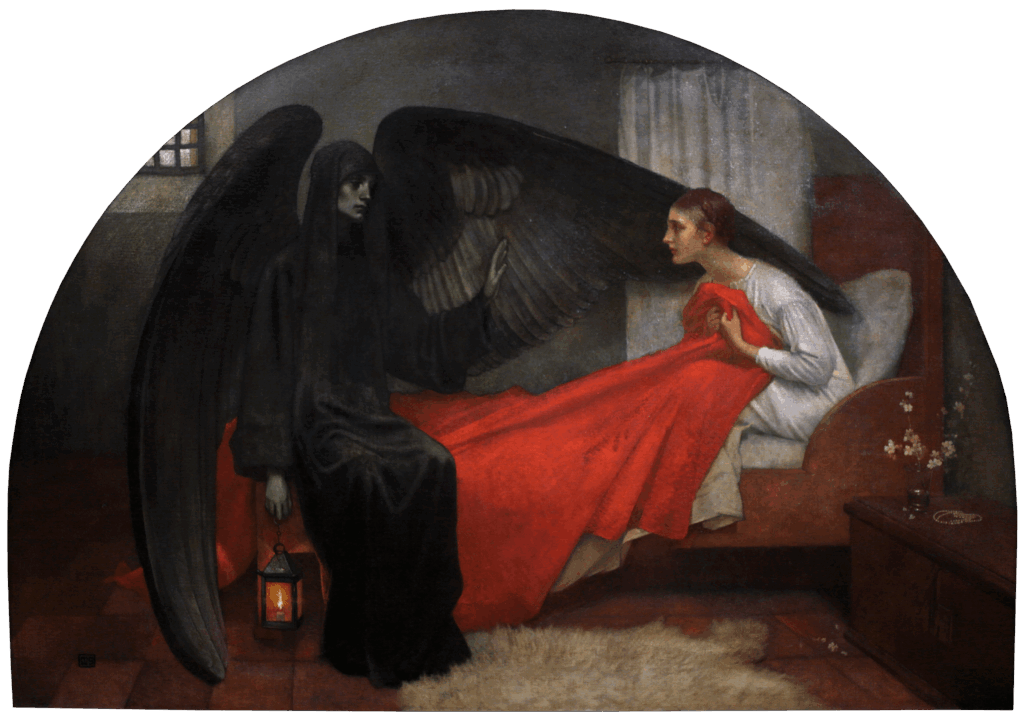 Death and the Maiden (1908) – Marianne Stokes Tablo