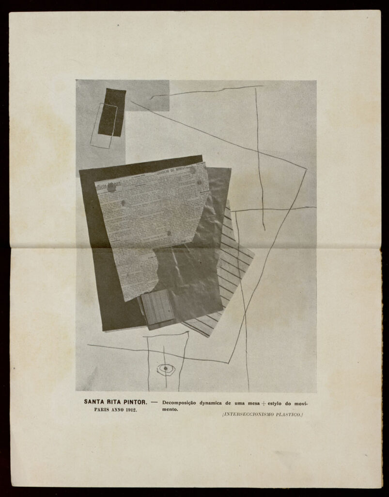 Decomposição dynamica de uma mesa + estylo do movimento (INTERSECCIONISMO PLASTICO) (1912) – Guilherme de Santa-Rita Tablo