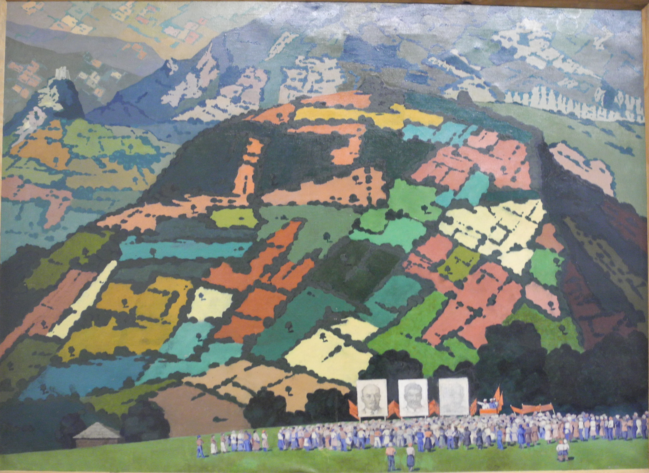 Demonstration in Imereti (1942) - David Kakabadze Tablo