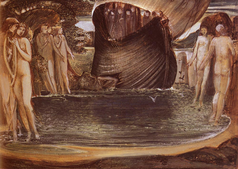 Design For The Sirens – Edward Burne-Jones Tablo