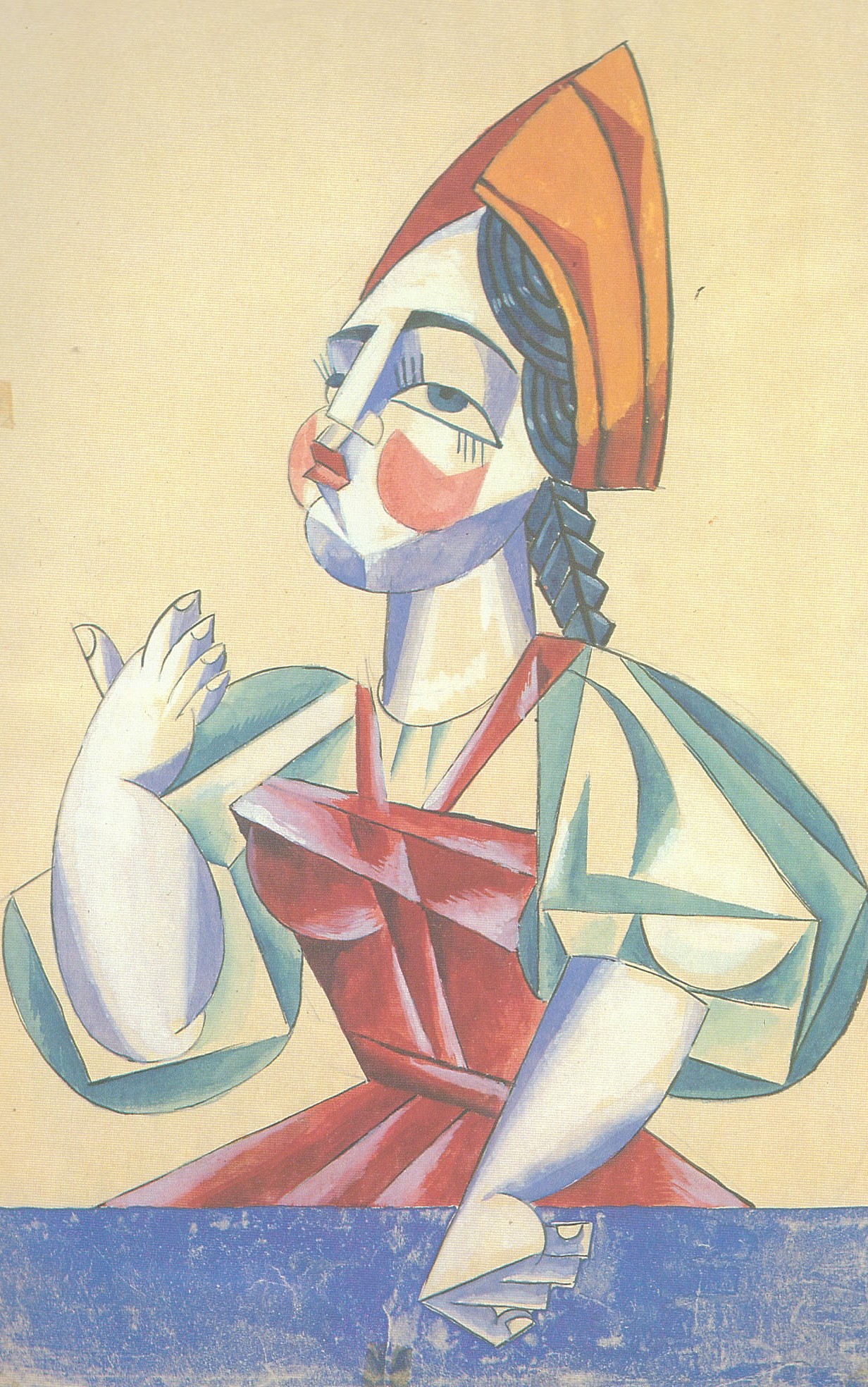 Design for a puppet show, the priest`s daughter, The tale of the priest and Balda (1920) - Lyubov Popova Tablo