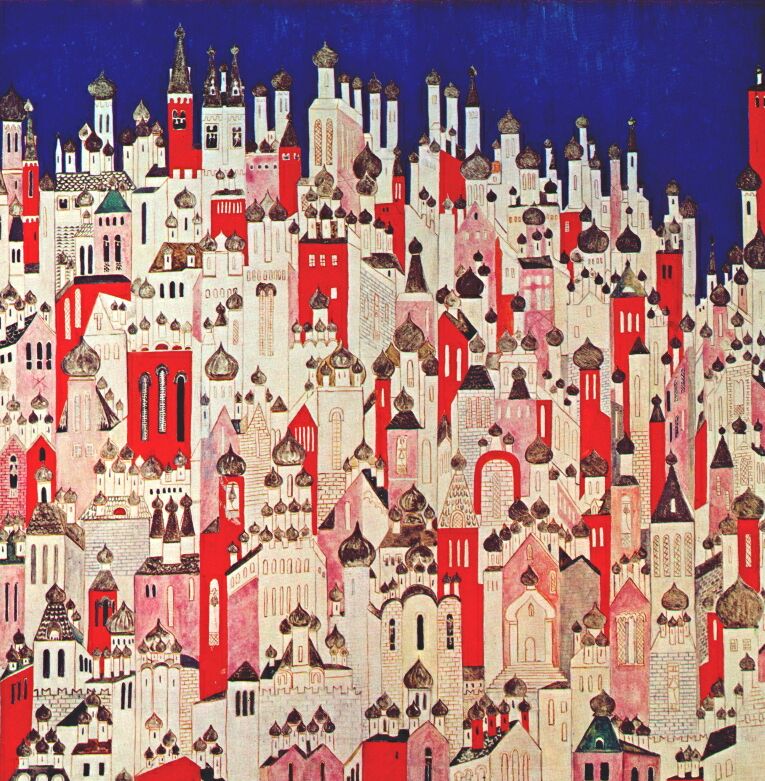 Design for final backcloth (1926) - Natalia Goncharova Tablo