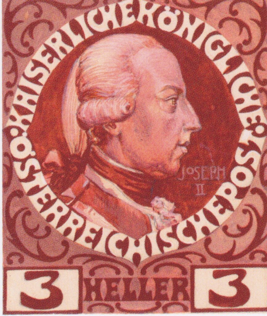 Design for the Anniversary Stamp with Austrian Emperor Joseph II (1908) - Koloman Moser Tablo