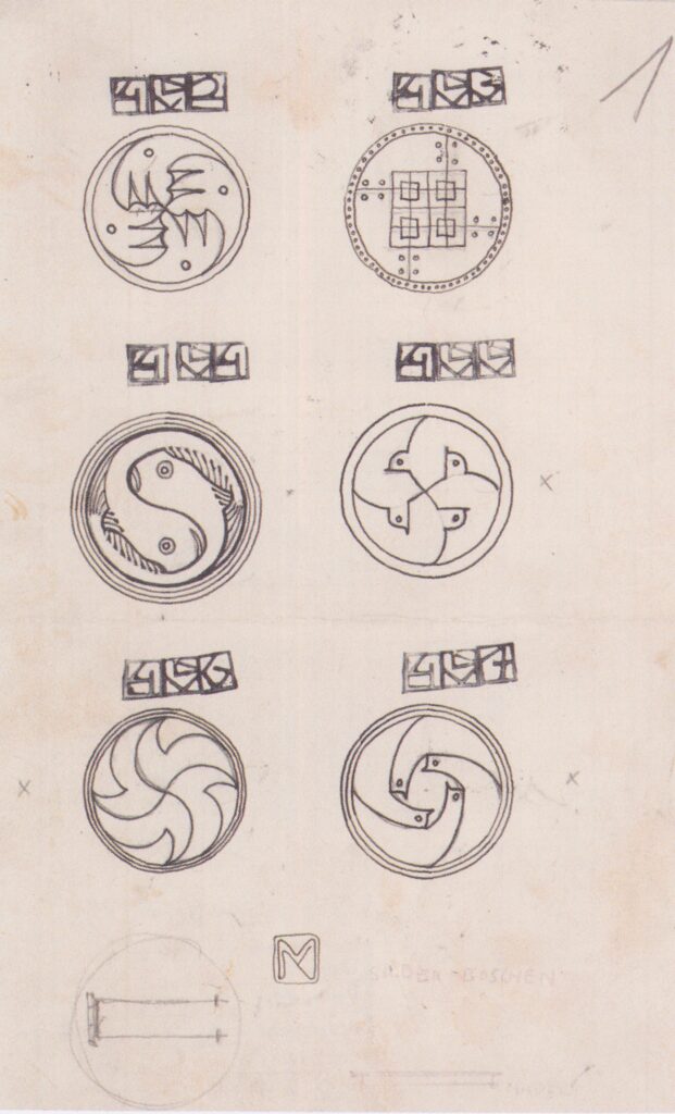 Designs for silver brooches (1904) - Koloman Moser Tablo