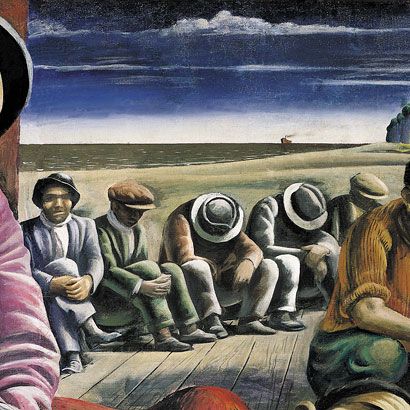 Desocupados (detalle) (1934) – Antonio Berni Tablo
